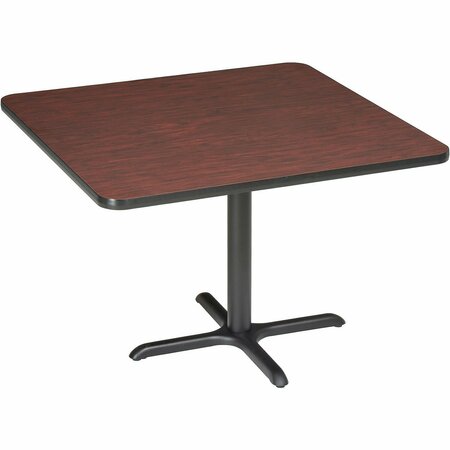 INTERION BY GLOBAL INDUSTRIAL Interion 42in Square Restaurant Table, Mahogany 695675MH